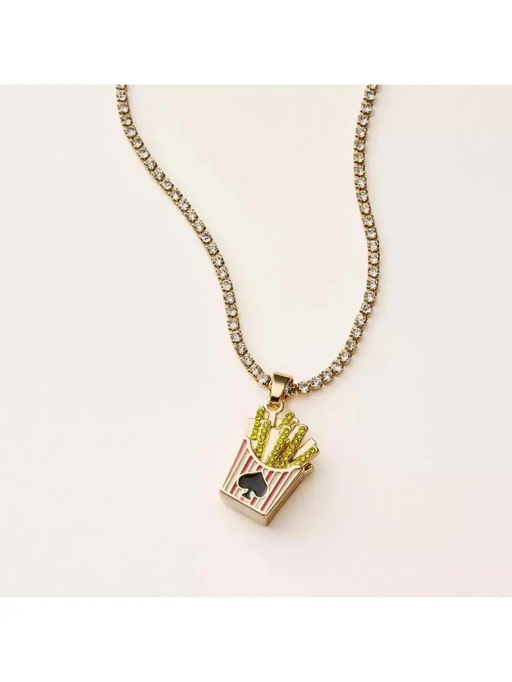 Kate Spade French Fry Charm Tennis Necklace